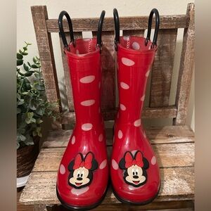 Disney girls Disney Girls Minnie Mouse Toddler Rain Boots Size 9